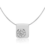 Myosotis Fine Porcelain Platinum Pendant