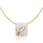 Lily King Fine Porcelain Gold Pendant