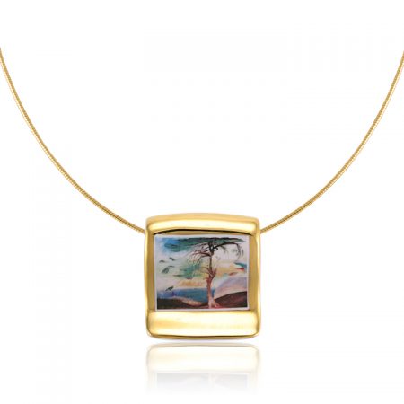 Csontváry Gold Quadrant Pendant