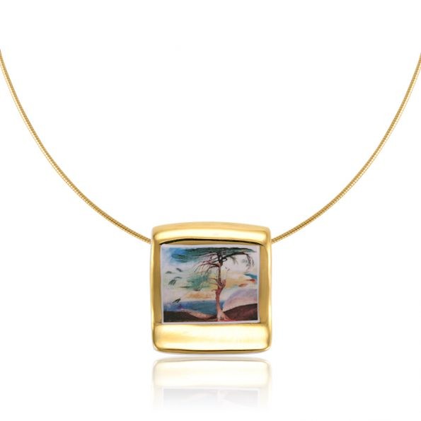 Csontváry Gold Quadrant Pendant