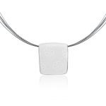 Minimal White&Platinum Quadrant Pendant