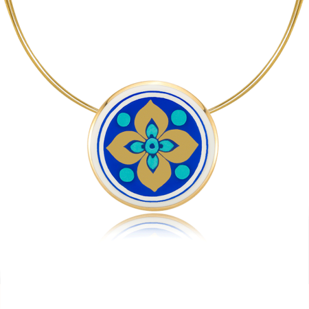 Gold of the desert Blue Pendant