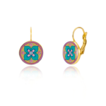 Gold of the desert Pink Earrings