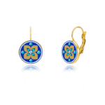 Gold of the desert Blue Earrings