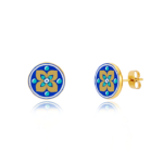 Gold of the desert Blue Earrings