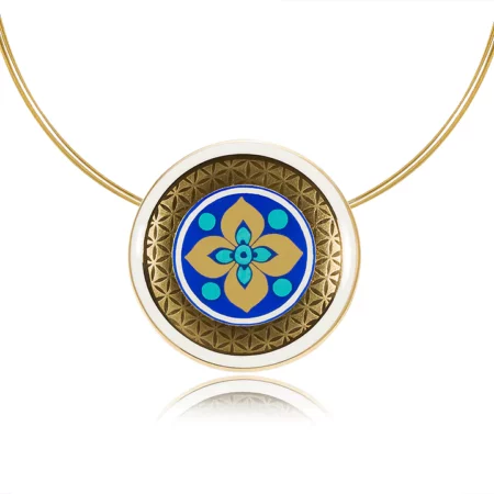 Gold of the desert Blue Large Pendant