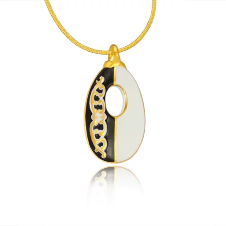 Luxury Baroque White&Black&Gold Pendant