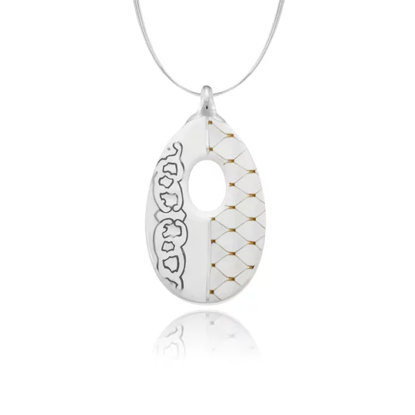 Luxury Baroque White&Platinum Pendant