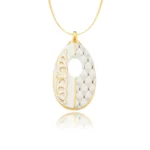 Luxury Baroque White&Gold Pendant