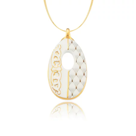 Luxury Baroque White&Gold Pendant