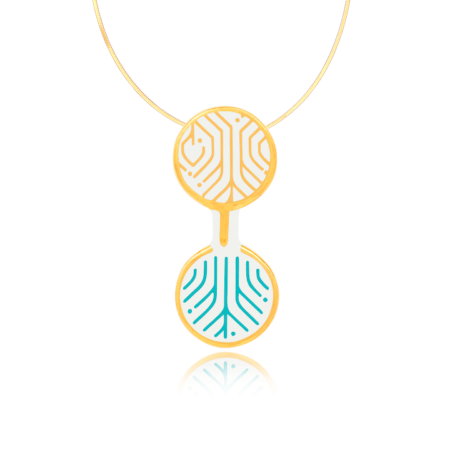 Dubai Turquoise-White-Gold Pendant