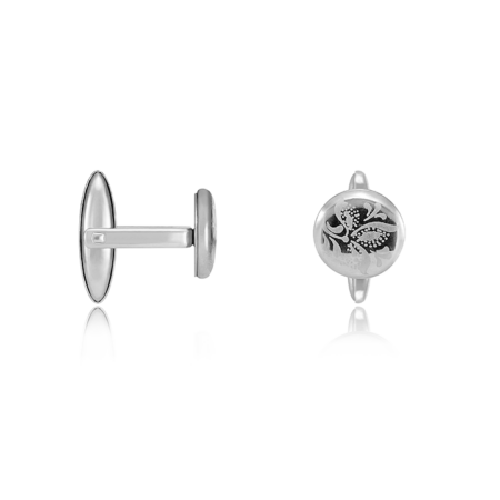 Platinum Plated Fine Porcelain Cufflinks