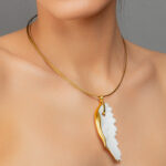 Pure White&Gold Angel Wings