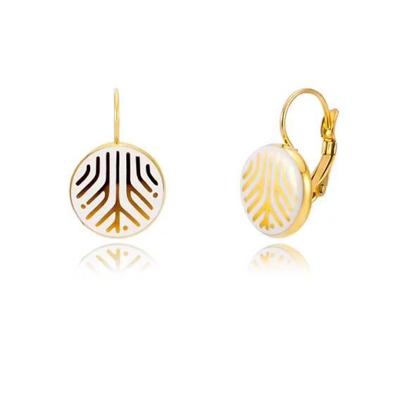 Dubai White-Gold Earrings (Leverback)