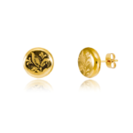 Gold Plated Fine Porcelain Earrings