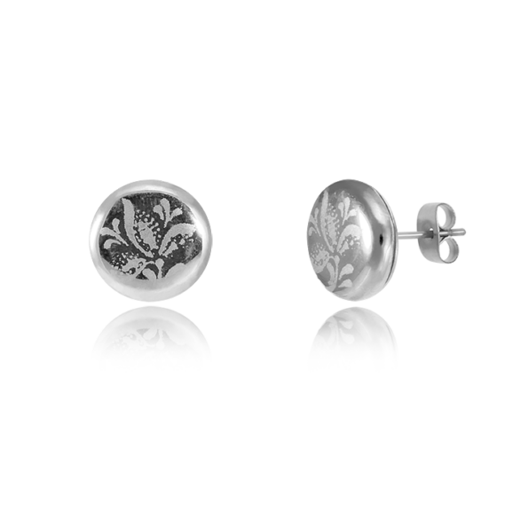 Platinum Plated Fine Porcelain Earrings