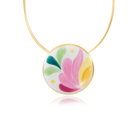 Pink Matyo Fine Porcelain Small Pendant