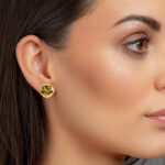 Gold Plated Fine Porcelain Earrings